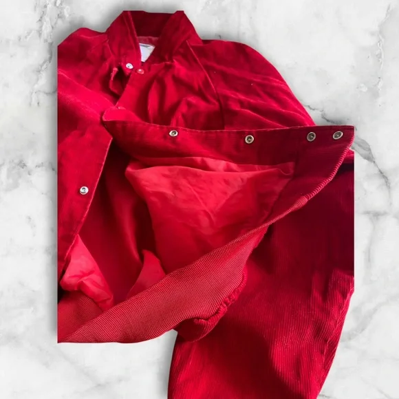 Vintage dead stock kbrand red snap button jacket